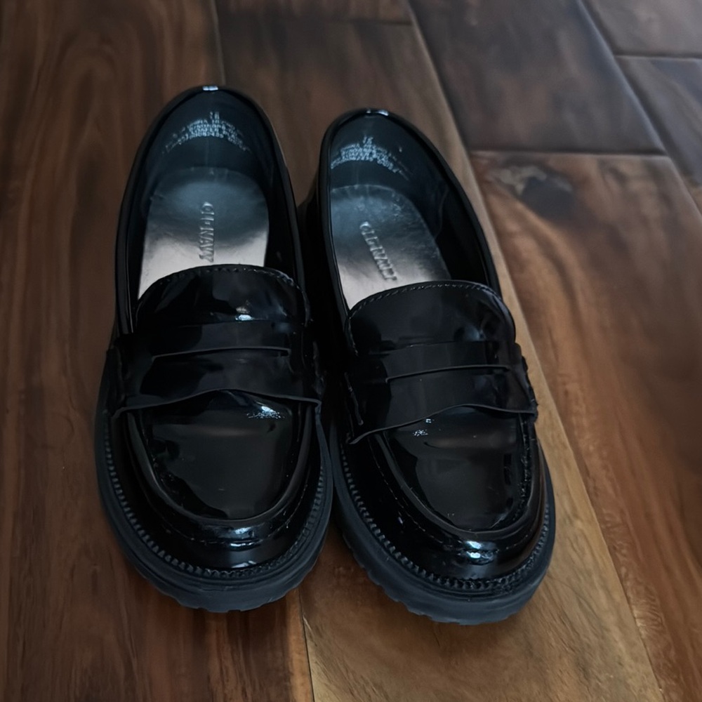 Girls Black Loafers
